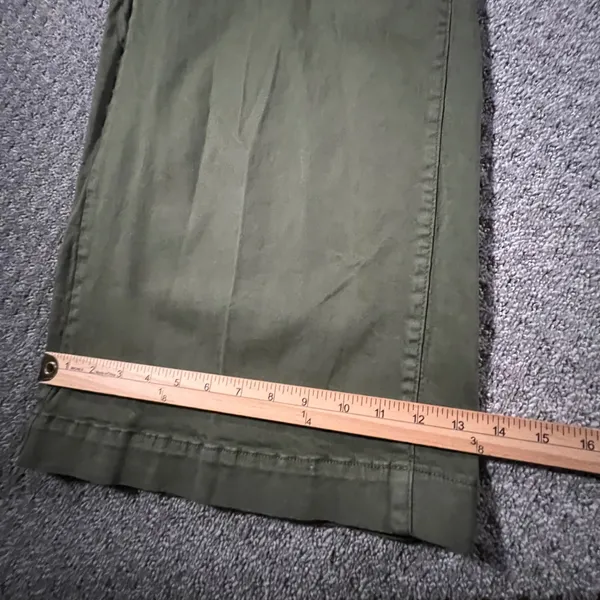 Torrid‎ Wide Leg Crop Pants Womens 20R Olive Green High Rise Stretch Cotton - Image 11