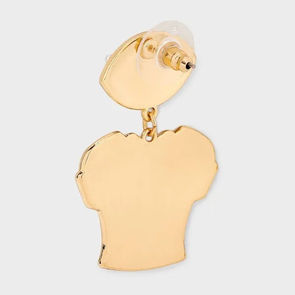 Target Football Jersey Post Drop Earrings - Red/Gold -‎ NWT - Image 2