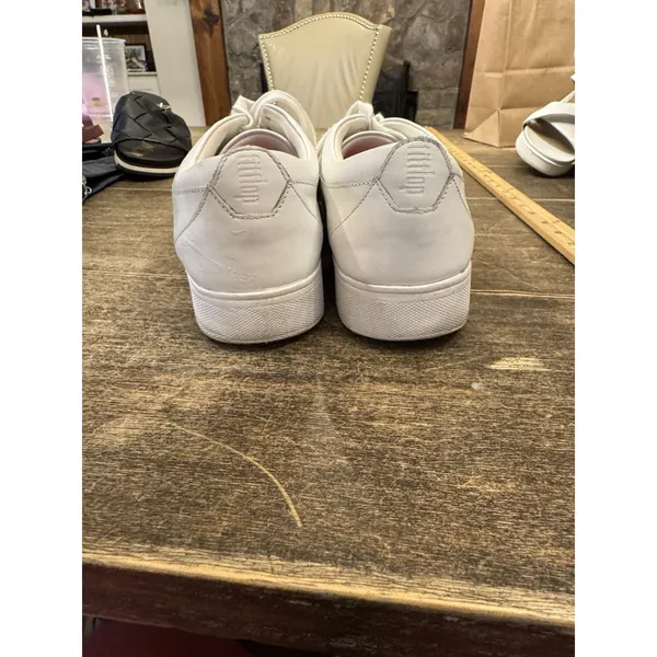 Fit Flop Urban‎ White Leather Rally Sneaker Women's Size 11 - Image 8