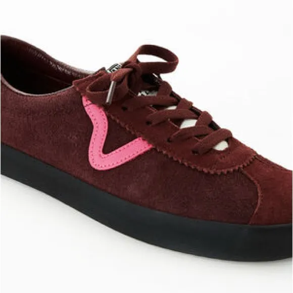 NEW Vans Off The Wall Sport Low Top Sneaker Pop Brown Pink Suede M 7 W 8.5 - Image 5