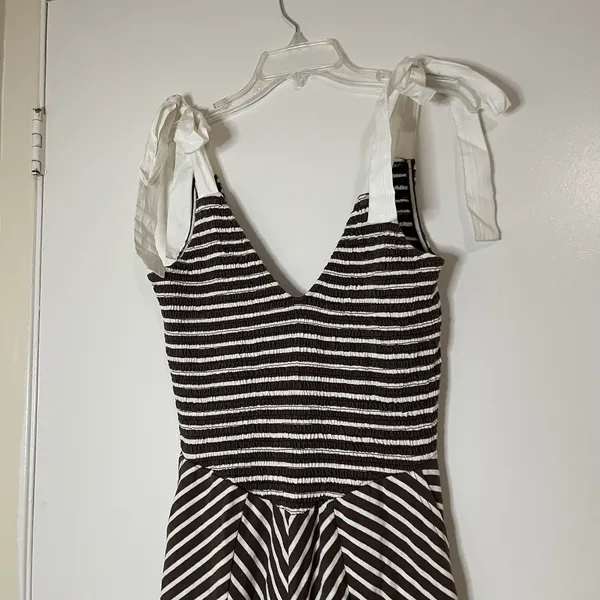FREE PEOPLE x free-est Cecelia Midi Dress striped brown size Medium - Image 3