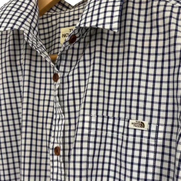 Rare The North Face Coolmax Cinch Waist Hiking Shirt 85/US SM‎ Gingham Korea - Image 4