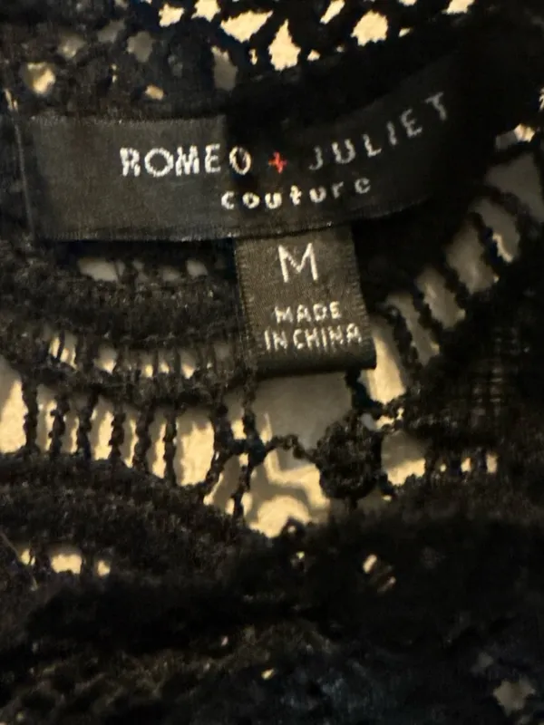 Romeo & Juliet Couture Black Crochet Maxi Dress - Image 2