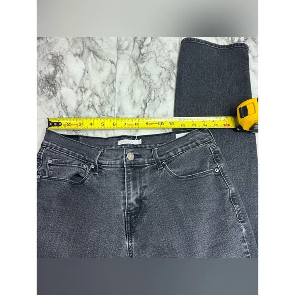 Levi's Black Straight Leg 505 Jeans casual denim size 29 - Image 5