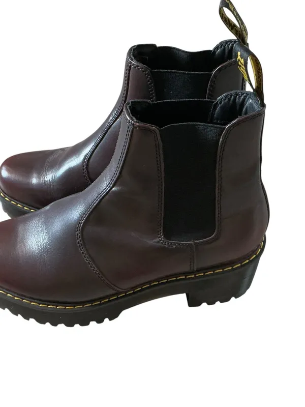 Dr Martens Rometty vintage burgundy Chelsea grunge boots size 10 - Image 5
