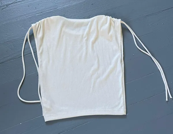 ZARA White Ruched Top - Image 3