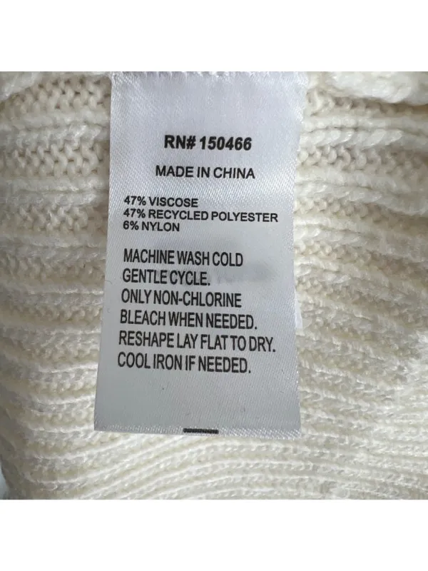 Market & Spruce Shaker Mock Neck Sweater Cream Size XXL NWT Minimalist Luxury - Image 9