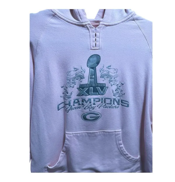 Vintage Women’s Size Small Pink Reebok Green Bay Packers Hoodie - Image 3