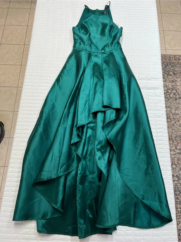 Lulus Broadway Show Emerald Green High-Low Gown Size Small NWT - Image 10