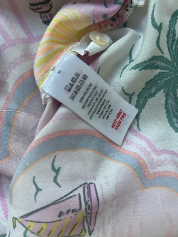 Cynthia Rowley Tropical Print Button Pajama Top Women’s Size Medium - Image 7