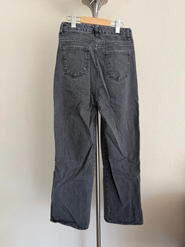 OAK + FORT Black Wash Wide-Leg Jeans - Image 2