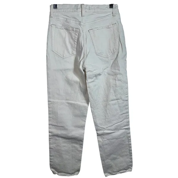Abercrombie & Fitch The 90s Straight Ultra High Rise White Denim Jeans Size 27 4 - Image 2