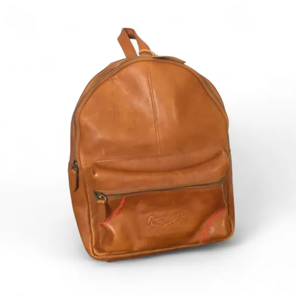 RARE Rawlings Red Label Genuine Leather Backpack Brown Red Stitch NEW Measurement in pics Unisex - Image 2