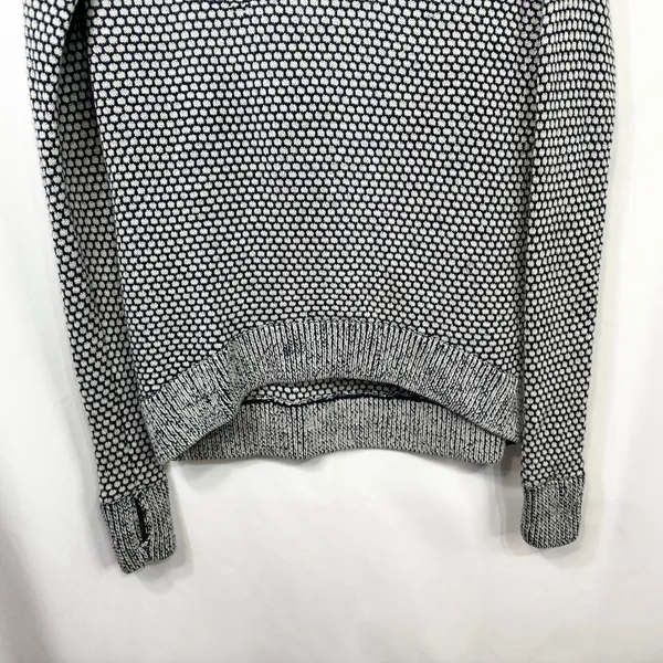 Lululemon Yogi Crew Sweater Size 4 Inkwell Blue Honeycomb Knit Thumbholes‎ 243 - Image 12