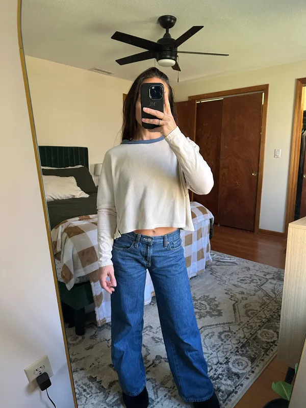 Bohme Long Sleeve Waffle Knit Long Sleeve - Image 3