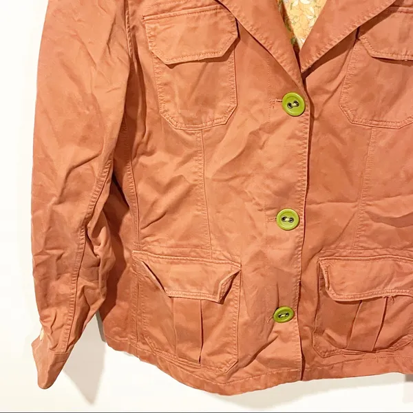 Old Navy Plus Size XXL Rust Button Front Denim Jean Jacket‎ - Image 2