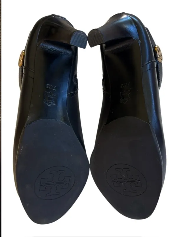 EUC Tory Burch Leather Bristol Heeled Ankle Boots Black Size 7.5 - Image 11