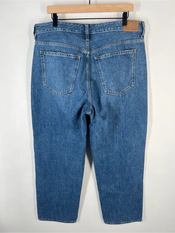 Madewell Low-Slung Curvy Straight Jeans 100% Cotton Denim Size 31‎ - Image 8