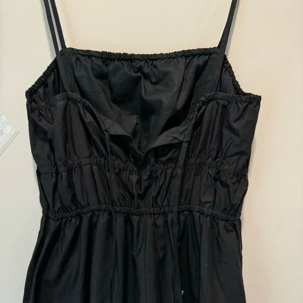 NWT Madewell Embroidered Tank Midi Dress in Poplin NS131‎ Black Sz 2 - Image 8