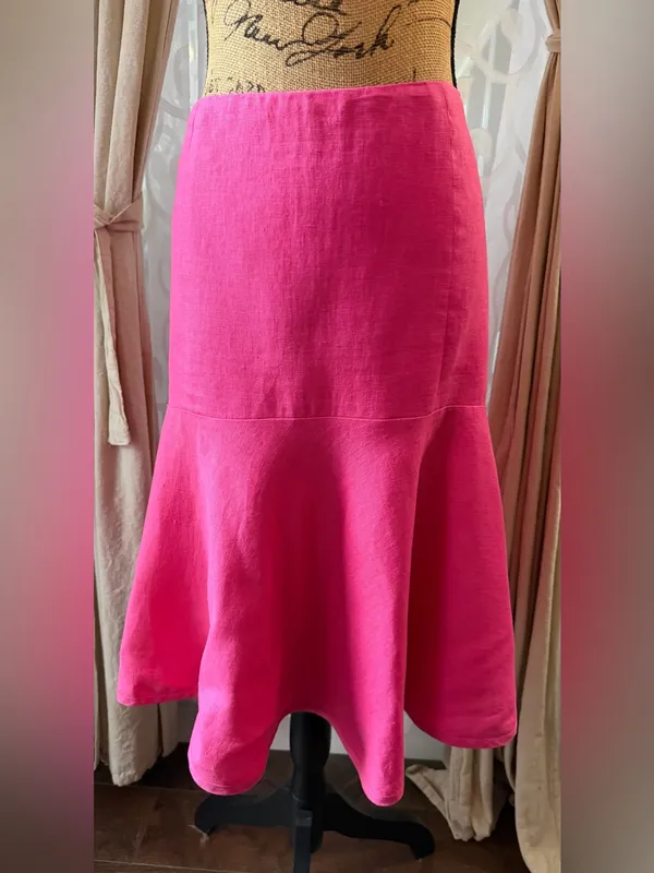 LAUREN RALPH LAUREN Linen Flare Skirt Size 8 - Image 2
