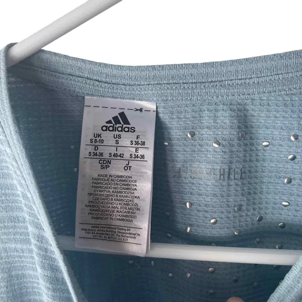 Adidas Size Small Light Blue Clima‎ Chill Tank Top Open Back - Image 5