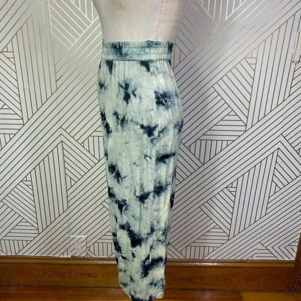 Zara The Batik Tie‎ Dye Midi Slip Skirt in Green Blue Size US XS - Image 7