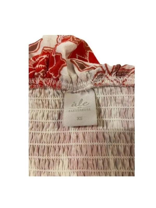 Ale by Alessandra Roshina Crop Top Red Size XS Revolve Floral Boho Festival Cute - Image 3