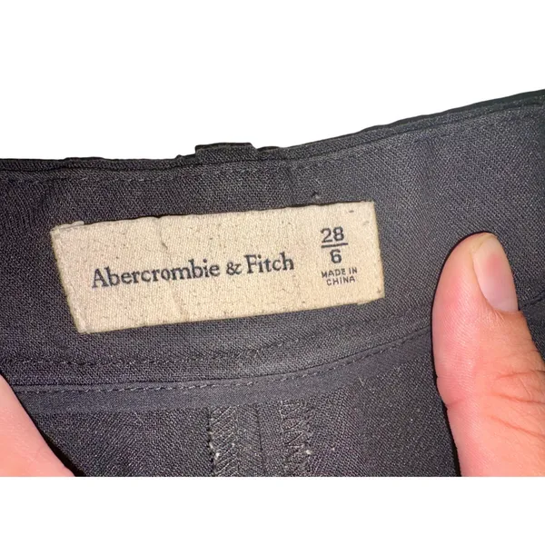 Abercrombie & Fitch AF Sloane Tailored Wide Leg Pant Black Dress Pants Size 28 6 - Image 3