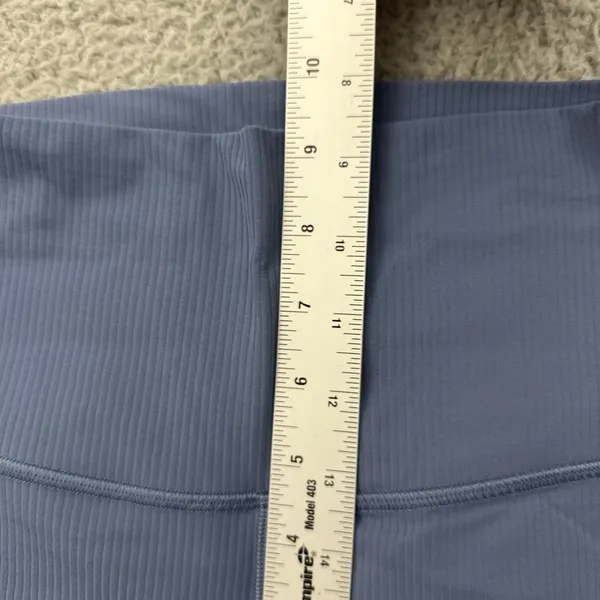 Lululemon Align High Rise Leggings Ribbed Oasis Blue Athletic Women's 4 x 25 - Image 7