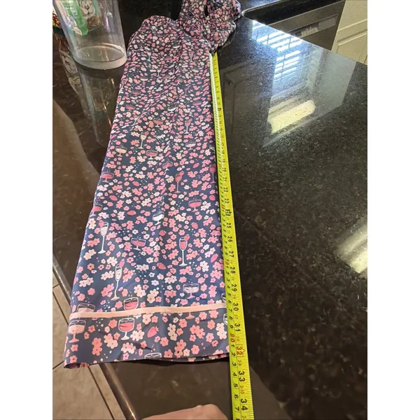Munki Munki Women's Pajamas Sz S Satin Floral Wine Mimosa Champagne Sleep Set PJ - Image 11