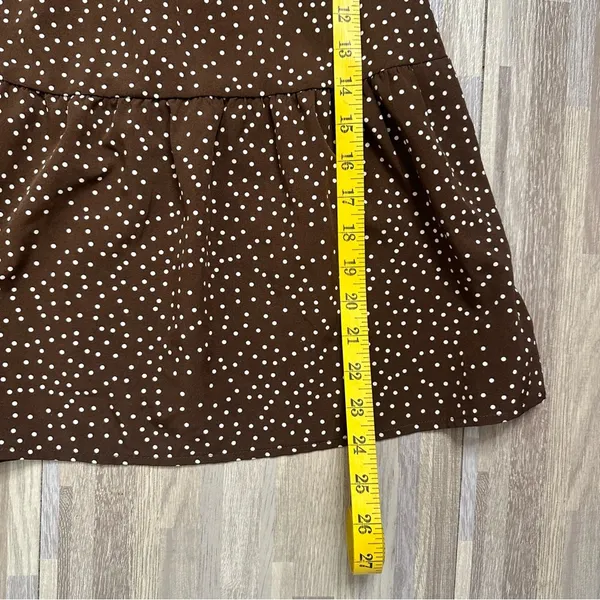 Timeless Brown Polka Dot Dress, Size Medium - Image 10
