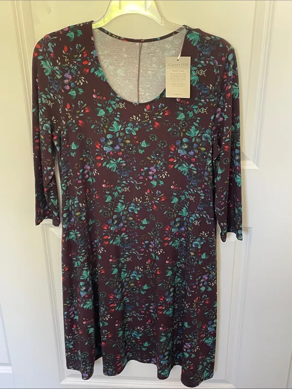 Garnet Hill Seamed Knit Trapeze Dress Large NEW - Image 2