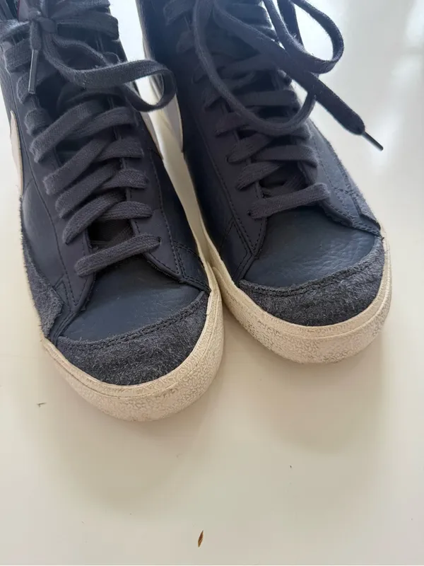 Nike Blazer Mid ‘77 Vintage Leather Sneakers Navy size 8.5 - Image 4
