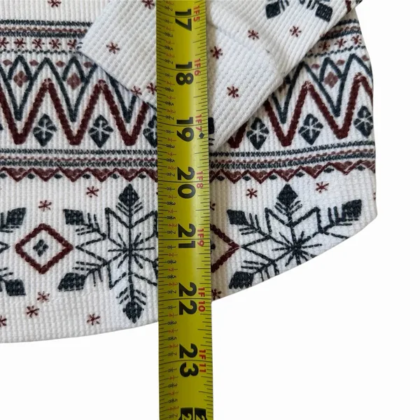 Adore Me Pajama Set Small White Isle Snowflake Waffle Knit Thermal 2pc | 67-19 - Image 5