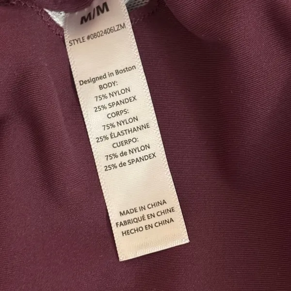Women's Burgundy Sports Bra - Image 8