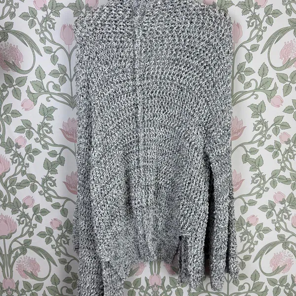 POL Cozy Lightweight Gray Open Knit Cardigan Sweater - Size - Small - Image 2