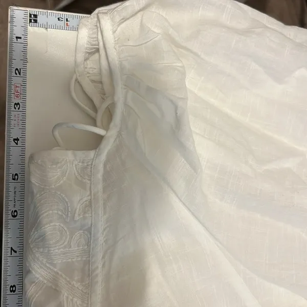 Anthropologie Shirt Women SIZE XXS White Romantic Babydoll Embroidered Victorian - Image 10