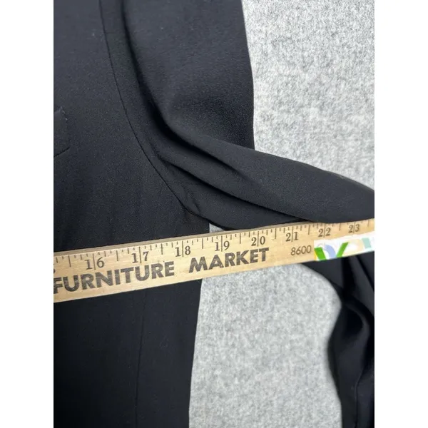 L'AGENCE‎ Womens Blazer Size 6 Black One Button Lined Relaxed Solid Pockets Work - Image 13