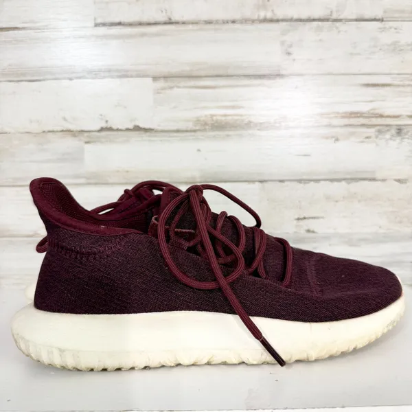 Adidas Women‎ Size 7 Tubular Shadow Maroon Running Sneakers Athletic Casual - Image 7