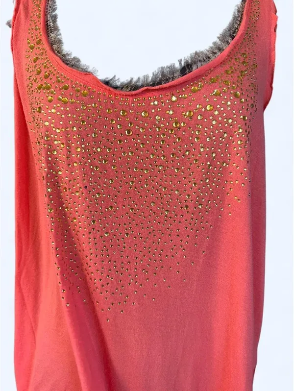 Vintage Y2K McBling Leopard Print Rhinestone Baby Phat Tank Top Size Small 🩷 - Image 3