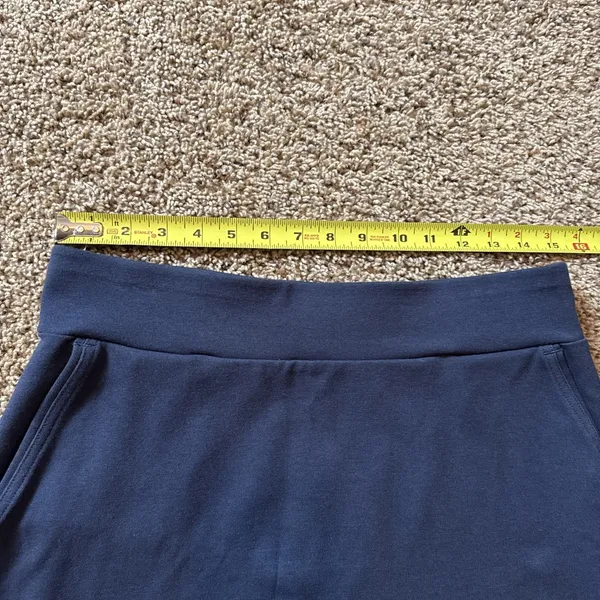 Fishers Finery Ponte Knit A Line Skirt Navy Blue Large‎ With Pockets - Image 6