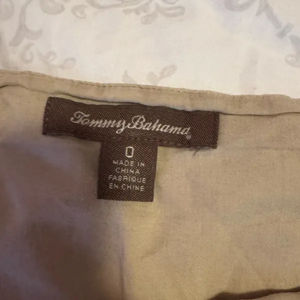 Tommy Bahama Linen Skirt tan linen , ruffled‎ women’s size 0 - Image 5