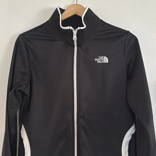 The North Face Black Jacket with White Trim - Image 2