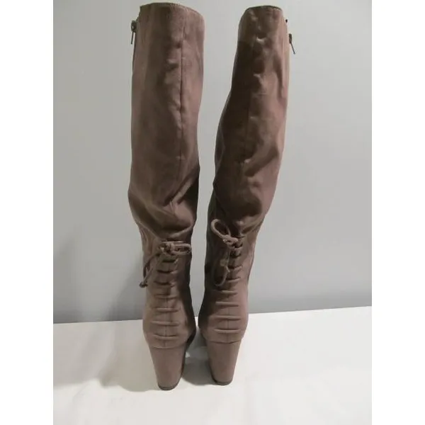 Journee Collection Women’s Leeda Knee‑High Boots Grey 10M - Image 7