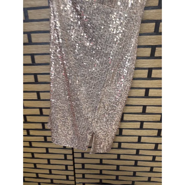 Hello Molly Bronze One Shoulder‎ Dress Size Small - Image 4