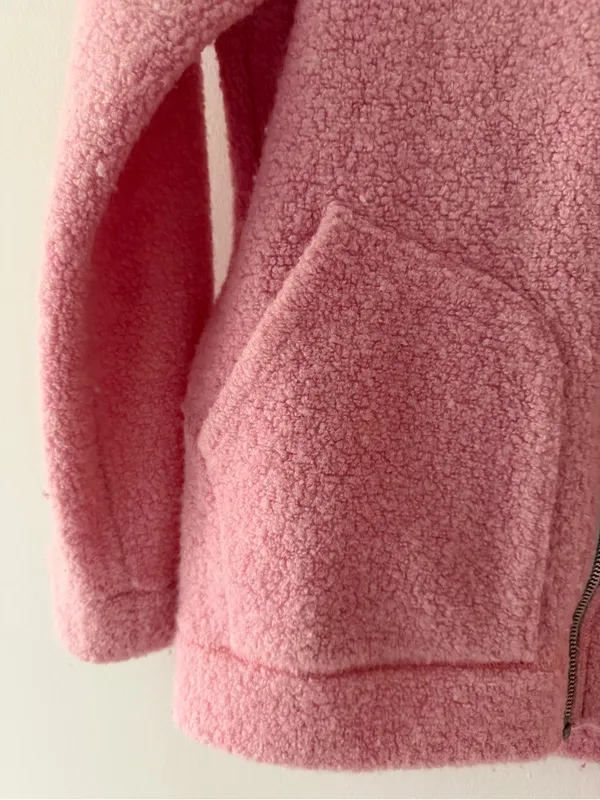 Lululemon So Sherpa Hooded Jacket in Heathered Pink Haze Size 2 Full Zip - Image 6