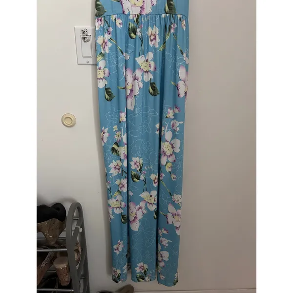 New Women’s Maxi Dress Super Soft Blue floral size Large/XL - Image 3