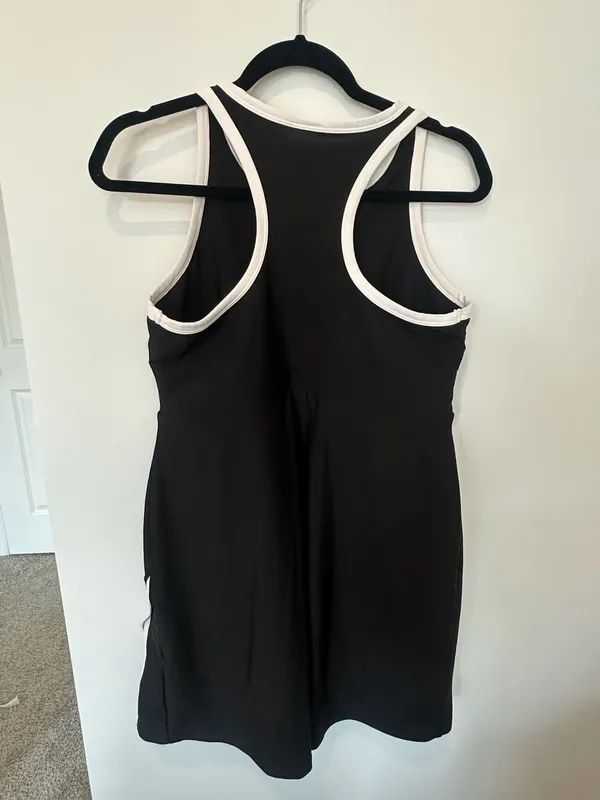 Sage Collective Black and White Zip-Front Active Dress with Built-in Shorts - Image 4