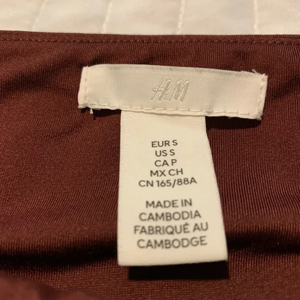 H&M Bodysuit Burgundu Fall Color Long Sleeve Size Small EUC AUTUMN COLOR - Image 2