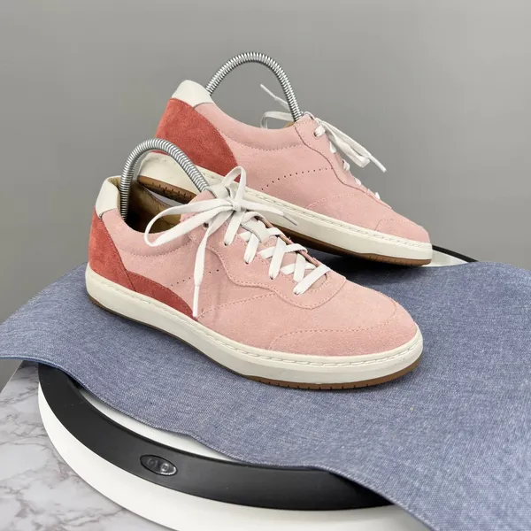 Dansko‎ Josey Sneaker Womens 40 Blush Pink Suede Lace Up Low Top Colorblock - Image 2